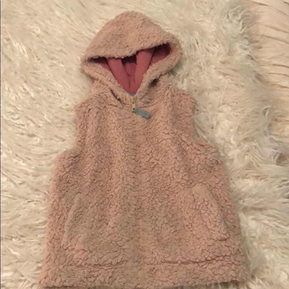 Mini Boden teddy bear zip up vest